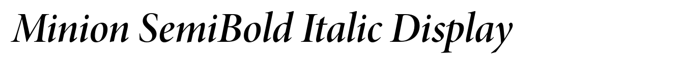 Minion SemiBold Italic Display image
